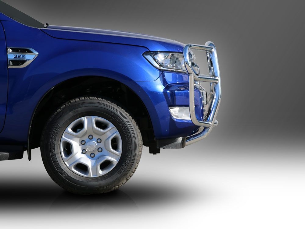 ECB Silver Hammertone Roo Bar to suit Ford Ranger PX MKII Wildtrak 07/ ...
