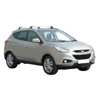 Prorack Silver 2 Bar Aero Flush Bar kit to suit Hyundai ix35 5dr SUV (2013 - 2015)