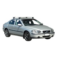 Prorack Silver 2 Bar Aero Through Bar kit to suit Volvo S60 4dr Sedan (2000 - 2009)