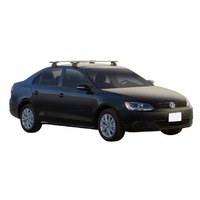 Prorack Silver 2 Bar Aero Through Bar kit to suit Volkswagen Jetta Mk6 4dr Sedan (2011 - Current)