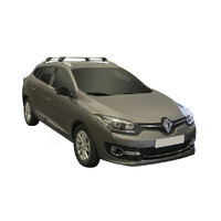 Prorack Silver 2 Bar Aero Flush Bar kit to suit Renault Megane Mk3 5dr Wagon (2013 - 2016)