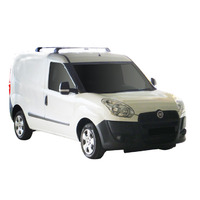 Prorack Silver 2 Bar Aero Flush Bar kit to suit Fiat Doblo 5dr Van (2010 - Current)