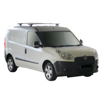 Prorack Silver 2 Bar Aero Through Bar kit to suit Fiat Doblo 5dr Van (2010 - Current)