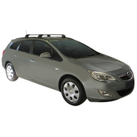 Prorack Silver 2 Bar Aero Flush Bar kit to suit Opel Astra Sports Tourer 5dr Wagon (2012 - 2013)