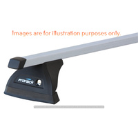 Prorack Silver 2 Bar Standard Through Bar kit to suit Volkswagen Caddy SWB 5dr Van (12/2015 - 5/2021)