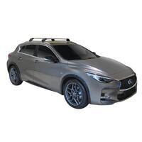 Prorack Silver 2 Bar Aero Flush Bar kit to suit Infiniti QX30 5dr SUV (2016 - Current)