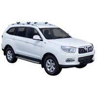 Prorack Silver 2 Bar Aero Through Bar kit to suit Foton Sauvana 5dr SUV (3/2018 - Current)