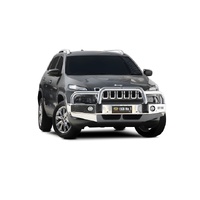 ECB Black Ripple BullBar with Bumper Lights to suit Jeep Cherokee KL Ex TrailHawk 06/14 - 12/18