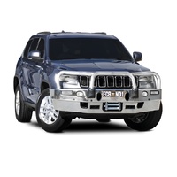 ECB Black Ripple Winch BullBar with Bumper Lights to suit Jeep Grand Cherokee Laredo 04/17 - 08/19