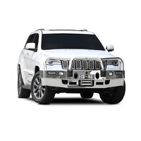 ECB Black Ripple Winch BullBar with Bumper Lights to suit Jeep Grand Cherokee Night Eagle 09/18 - 08/19