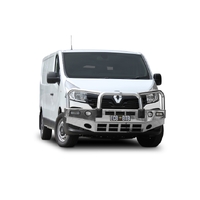 ECB Polished BullBar with Bumper Lights to suit Renault Trafic 10/18 - 06/22