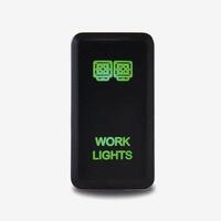 Lightforce - Vertical Switch with Work Lights Icon suitable for Toyota (Green LED)