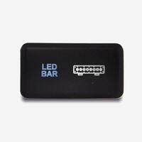 Lightforce - Horizontal Switch with LED Bar Icon suitable for Toyota (Blue LED)