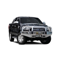ECB Black Ripple Winch BullBar with Bumper Lights to suit Ford Ranger PX MKII 4WD Highrise 07/15 - 08/18