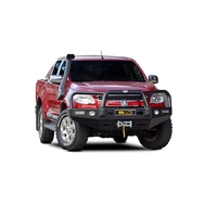 ECB Silver Hammertone Winch BullBar with Bumper Lights to suit Holden Colorado Z71 06/12 - 06/16