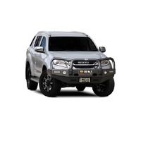 ECB Black Ripple Winch BullBar with Bumper Lights to suit Isuzu MU-X 11/13 - 01/17