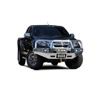 ECB Black Ripple Winch BullBar with Bumper Lights to suit Isuzu D-Max 4WD 02/17 - 06/20