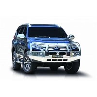 ECB Silver Hammertone BullBar with Bumper Lights to suit Mitsubishi Pajero Sport GLS 05/16 - 11/19