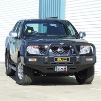 ECB Silver Hammertone Winch BullBar to suit Nissan Navara D40 ST-X King /05 - 03/15
