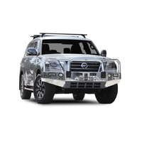 ECB Black Ripple BullBar with Bumper Lights to suit Nissan Patrol Y62 TI-L 08/19 - 11/21