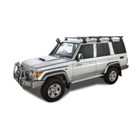 Rhino-Rack Heavy Duty RL150 Black 4 Bar Roof Rack for TOYOTA Land Cruiser 76 Series 4DR 4WD (03/2007-Current) - JA0848