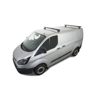 Rhino-Rack JA5414 Heavy Duty RLTP Black 2 Bar Roof Rack for VOLKSWAGEN Transporter T7 SWB 2DR Van (01/2025-Current)