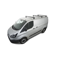 Rhino-Rack JA5418 Heavy Duty RLTP Black 3 Bar Roof Rack for VOLKSWAGEN Transporter T7 SWB 2DR Van (01/2025-Current)