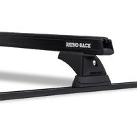 Rhino-Rack Heavy Duty RCH Trackmount Black 2 Bar Roof Rack for MAZDA BT50 Dual Cab 4DR Ute (12/2006-10/2011) - JB0832