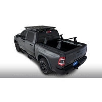 Rhino-Rack Reconn-Deck 2 Bar Vortex Ute Tub System for RAM 2500 / 3500 Gen4 (6'4 BED WITH RAMBOX) & Utility Tracks installed Crew Cab 4DR Ute (01/2010