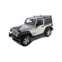 Rhino-Rack Vortex RCL Black 2 Bar Rhino-Rack Backbone Roof Rack for JEEP Wrangler JK Hard Top 2DR 4WD (02/2011-03/2019) - JC-01320