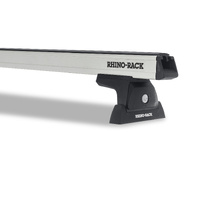 Rhino-Rack Heavy Duty RLT600 Silver 2 Bar Roof Rack for ISUZU D-Max Gen3 (X-Terrain) Crew Cab (Roller Shutter) 4DR Ute (01/2020-12/2023) - JC-01367