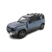 Rhino-Rack Vortex RCL Black 3 Bar Roof Rack for LAND ROVER Defender 110 L663 With Factory Track 5DR SUV (01/2020-Current) - JC-01411