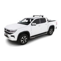 Rhino-Rack Vortex 2500 Black 1 Bar Rear Roof Rack for VOLKSWAGEN Amarok Gen2 Double Cab 4DR Ute (01/2023-Current) - JC-01535