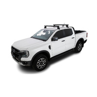 Rhino-Rack JC-01544 Heavy Duty 2500 Black 2 Bar Roof Rack for VOLKSWAGEN Amarok Gen2 Double Cab 4DR Ute (01/2023-Current)