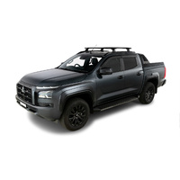 Rhino-Rack Vortex RX200 Black 2 Bar Roof Rack for MITSUBISHI Triton GSR Gen6 Double Cab & Flush Rails 4DR Ute (01/2024-Current) - JC-01998