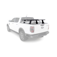 Rhino-Rack JC-06652 Reconn-Deck 2 Bar Ute Tub System for FORD Ranger Gen 2 (P703) Truck Bed (With Ford Internal Side Wall Tracks) Double Cab 4DR Ute (
