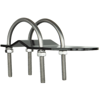GME - 3mm Bull Bar Bracket with "U" Bolts - Black