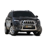 ECB Black Ripple Nudge Bar - Series 2 to suit Jeep Cherokee KL Ex TrailHawk 06/14 - 12/18