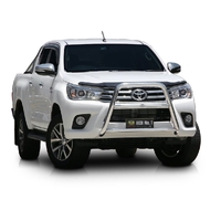 ECB Silver Hammertone Nudge Bar - Series 2 to suit Toyota HiLux Workmate 2WD Narrow Cab 07/15 - 05/18