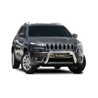 ECB Black Ripple Nudge Bar to suit Jeep Cherokee KL Ex TrailHawk 06/14 - 12/18