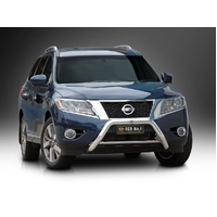 ECB Polished Nudge Bar to suit Nissan Pathfinder R52 Ex HYBRID 10/13 - 11/16
