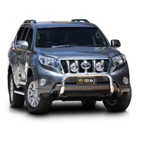 ECB Silver Hammertone Nudge Bar to suit Toyota Prado 150 Series 2 GXL 11/13 - 10/17