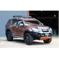 Piak Elite Non Loop Bullbar (Orange Recovery Points & Black Bash Plate) to suit Isuzu MU-X  01/11/2013 - 31/10/2016