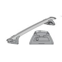 Prorack Aero Through Bar Half Set 109cm (Silver)