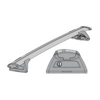 Prorack Aero Through Bars Half Set 119cm (Silver)
