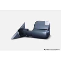 Black MSA Towing Mirrors For VW Amarok 2010 to Current | Manual | Heated | Indicators | Radio 
