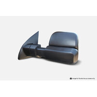 Black MSA Towing Mirrors For Isuzu D-Max 2012 to Current | Manual | No Indicators   